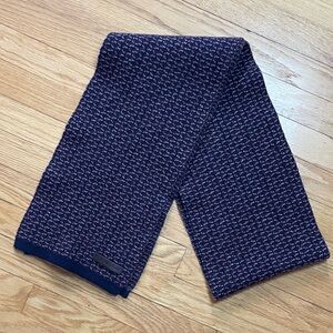 Ted Baker London Scarf Blue/ Maroon Classic 100% Lambswool